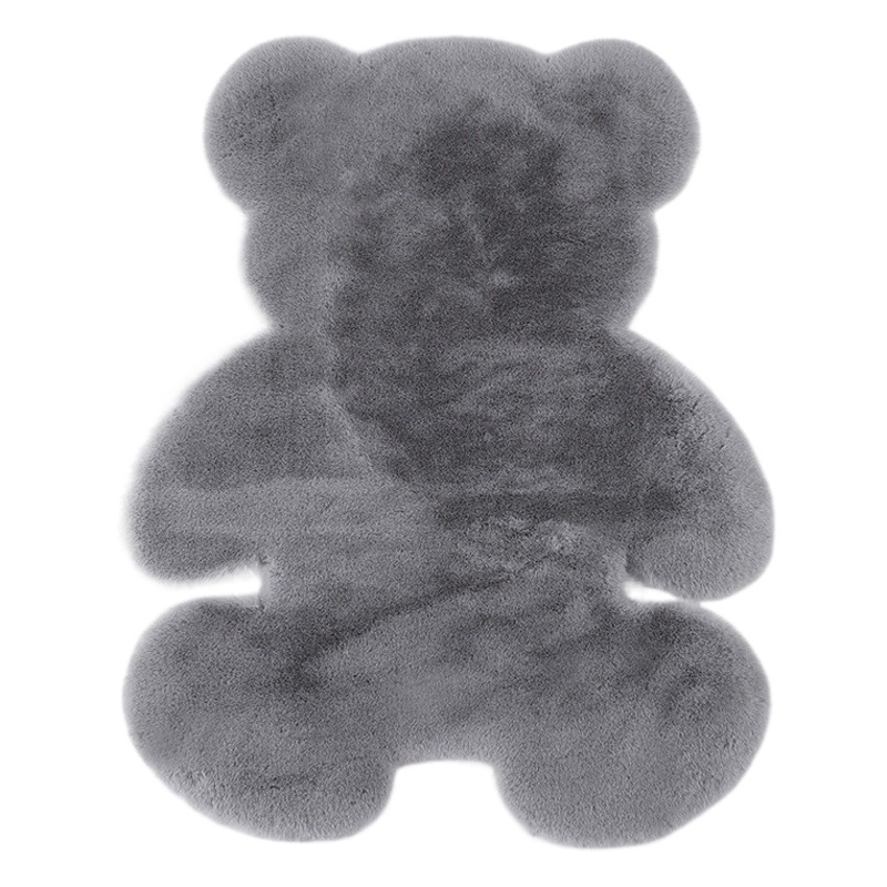 Alfombra de piel sintética de conejo de Amazon, diseño de dibujos animados, para sofá, dormitorio, mesita de noche, ventana, habitación infantil, alfombra de suelo de peluche, bonita y divertida image 1