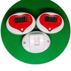 电子礼品计步器 爱心运动促销礼品 可印刷LOGO卡路里时间计步器