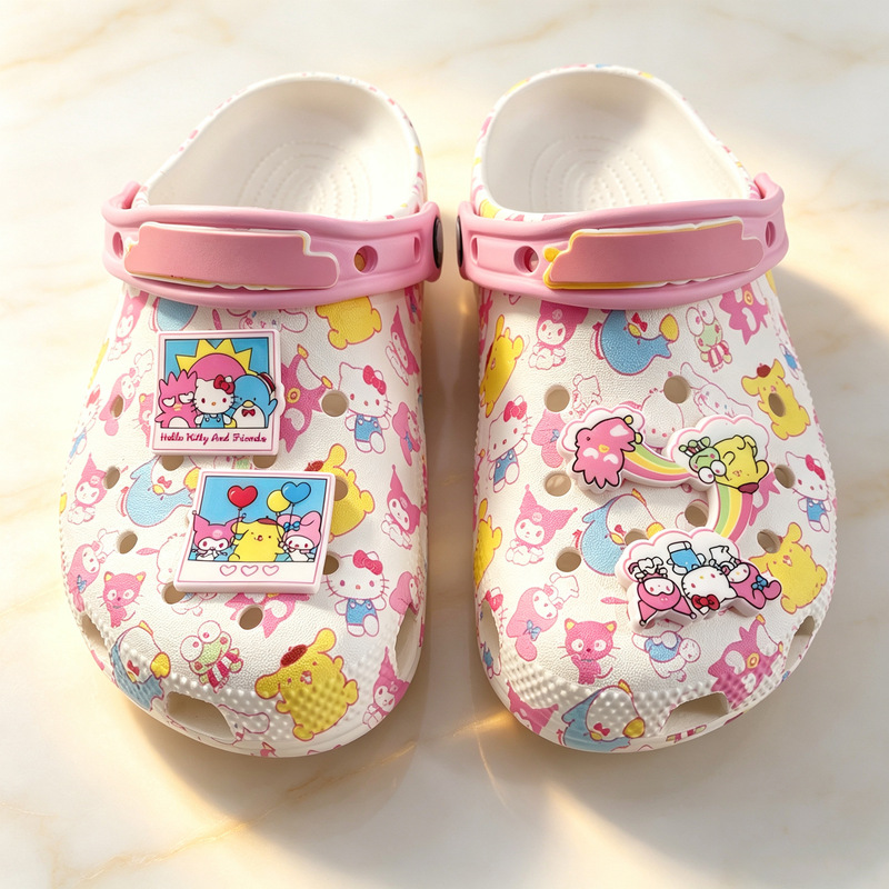 New Kt Cat Women's Summer Clogs, Adult Style, Comfortable and Breathable Beach Shoes, Sandals with Non-Slip Soles, Wholesale New Kt Cat Women's Summer Clogs, Adult Style, Comfortable and Breathable Beach Shoes, Sandals with Non-Slip Soles, Wholesale