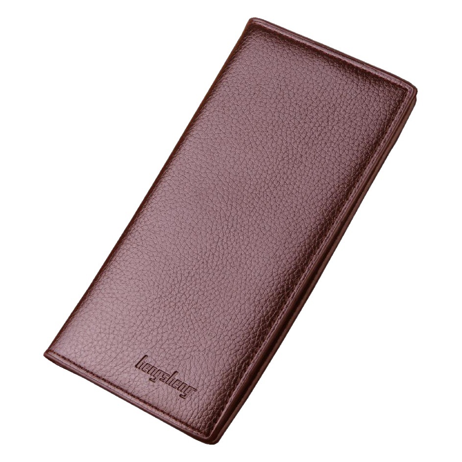 2020 new men's wallet wallet men multifunctional gold clip litchi pattern long wallet a generation of hair