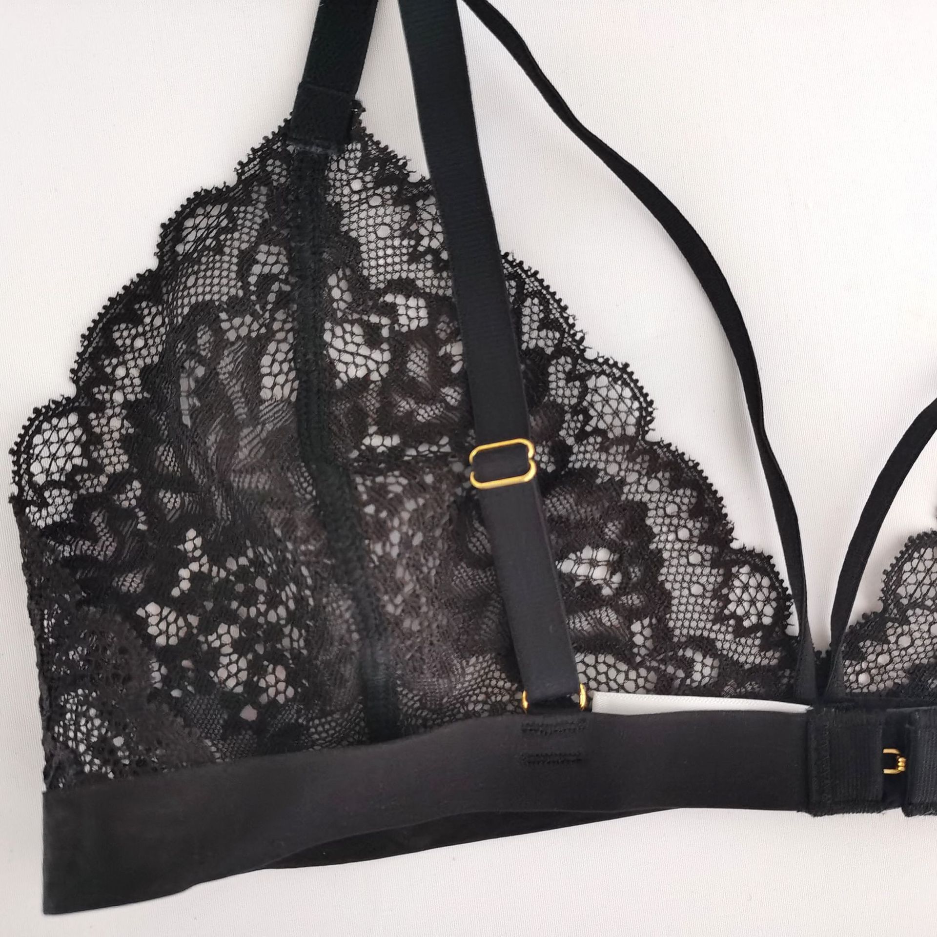 蕾絲內(nèi)衣鏤空透視性感文胸薄款bras無鋼圈法式內(nèi)衣女批發(fā)定制外貿(mào)