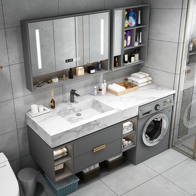 Mueble de baño Balcón Roca placa integrada lavadora gabinete combinación Nordic lavabo de baño mesa de lavado lavabo