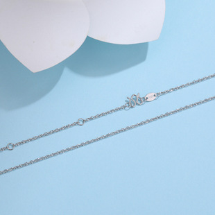 Platinum Flash O-chain Water Wave Chain Strand Chain Necklace Women's genuine goods Pt950 Platinum/Platinum Fashion Versatile