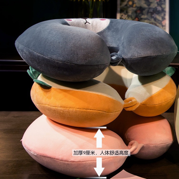Almohada Cervical en U de Espuma Viscoelástica para Viajes y Oficina