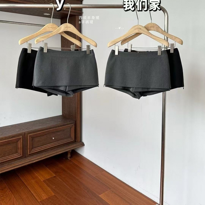 Elegant Suit Skirt Women's 2025 Spring and Autumn New Arrival Anti-glare A- line Skirt All-match Hip Short Pants Skirt