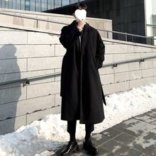 秋冬男士新款毛呢大衣男中长款韩版高级感加厚羊毛呢子长风衣外套