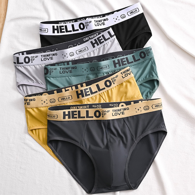 Cross-Border Popular Hello Briefs for Teenagers, Personalized Triangle Shorts, Comfortable and Breathable