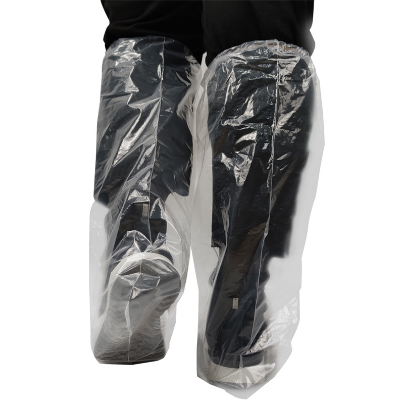 Cubierta de zapatos de lluvia desechable, impermeable y antideslizante, cubierta de pie transparente, cubierta de botas de lluvia engrosada de plástico para exteriores, resistente al desgaste