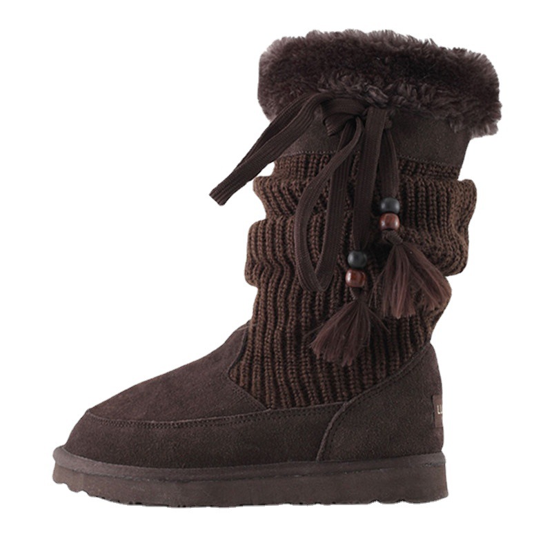 FUENTE fabricantes de lana jacquard Vamp costilla de lana tejida Boca del zapato de primera línea fabricantes de exportación de calidad OEM personalizado