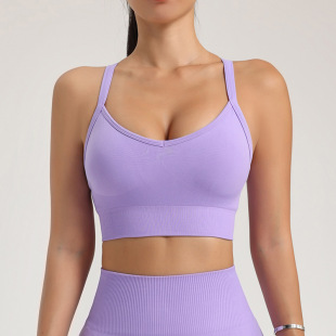New Naked Yoga Clothing Vest Pilates Sports Underwear Women's Summer Sexy Back Fitness Yoga Bra