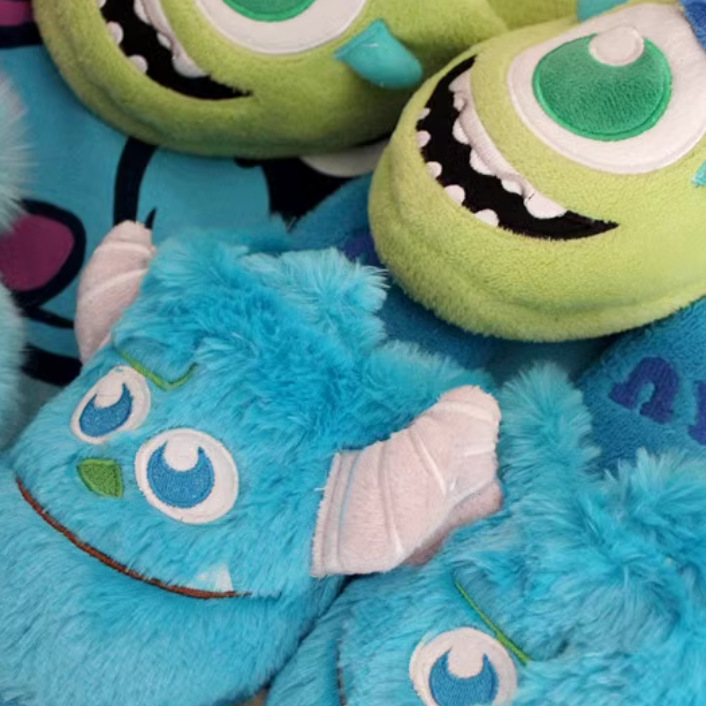 Monsters, Inc. Sulley and Mike Plush Home Warm Slippers, My Melody in Stock, Others