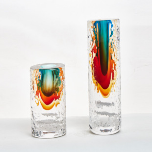 [Factory direct] handmade glass vase home high-end art decoration hotel lobby wedding decoration creative