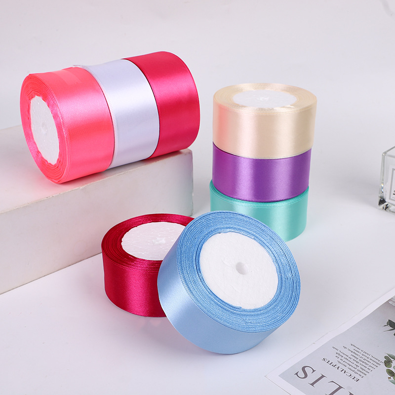 Cinta de poliéster de color de 5cm Diy decoración de boda, ramo de cinta, embalaje de regalo, cinta de cinta, fábrica de cinta al por mayor