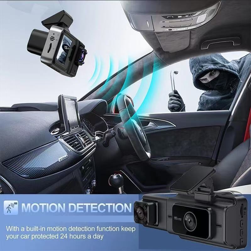 Driving Recorder 3inch Three-Record Wifi Vehicle Monitoring Night Vision Hd Camera Cardvrcam Cross-Border New Model