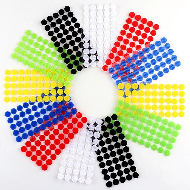 Supply Amazon Quiet Book Double Sided Self Adhesive Circular Snap Back Sticky Colorful Dot Velcro 