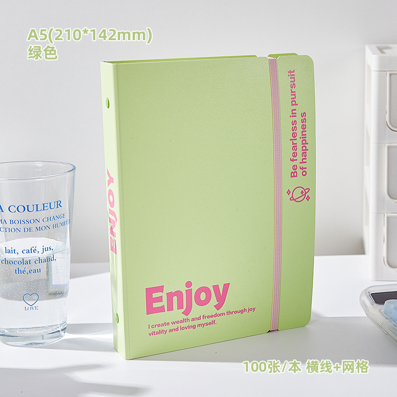 Cuaderno de mano simple pequeño y fresco de alto valor de la cara del estudiante desmontable cuaderno de lectura de hoja