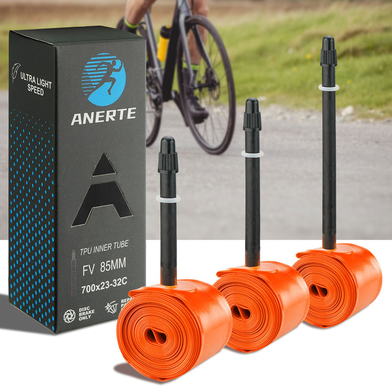 Tpu Inner Tube 28g Ultra-Light Orange French Valve 700C Road Bike Riding Accessories Portable Lightweight Inner Tube