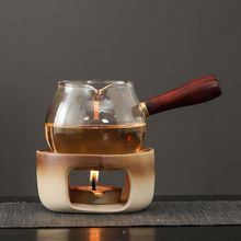 粗陶蜡烛加热煮茶器玻璃水果茶壶温茶炉煮餐厅酒店花茶
