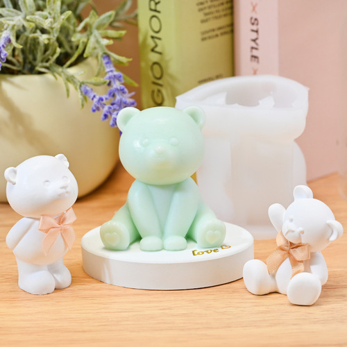 DIY Little Panda Epoxy Mold, Fragrant Bunny Table Coaster, Car-Mounted Aroma Decor, and Plaster/Candle Mold
