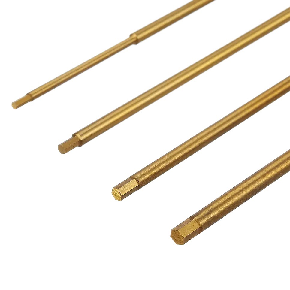 High-Speed Steel Hexagonal Titanium-Plated Disassembly and Assembly Precision Repair Parts Tool Set for Model Aircraft, Model Screwdriver, Hexagonal Bits