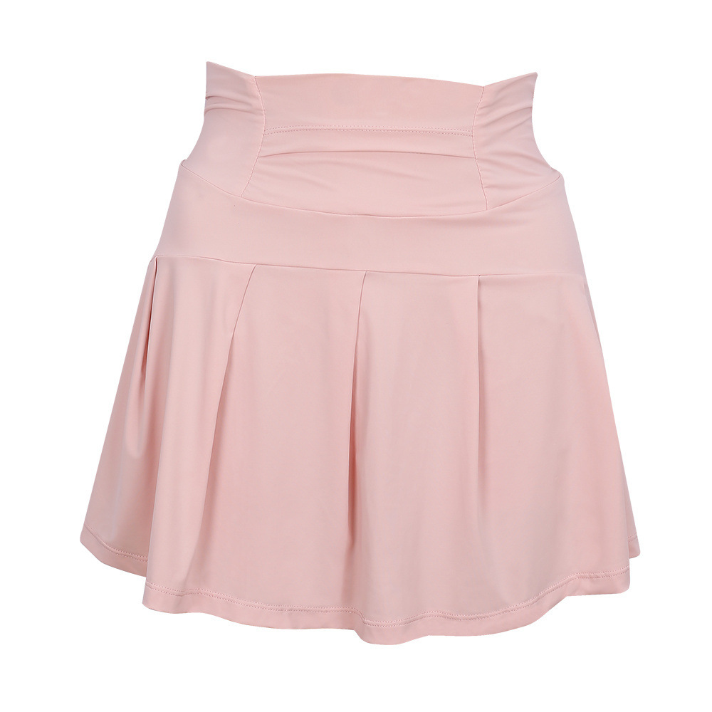 Falda de tenis de nailon estilo Lulu, de alta elasticidad, de seda helada, fina, transpirable, antiexposición, para yoga y deportes, para mujer.