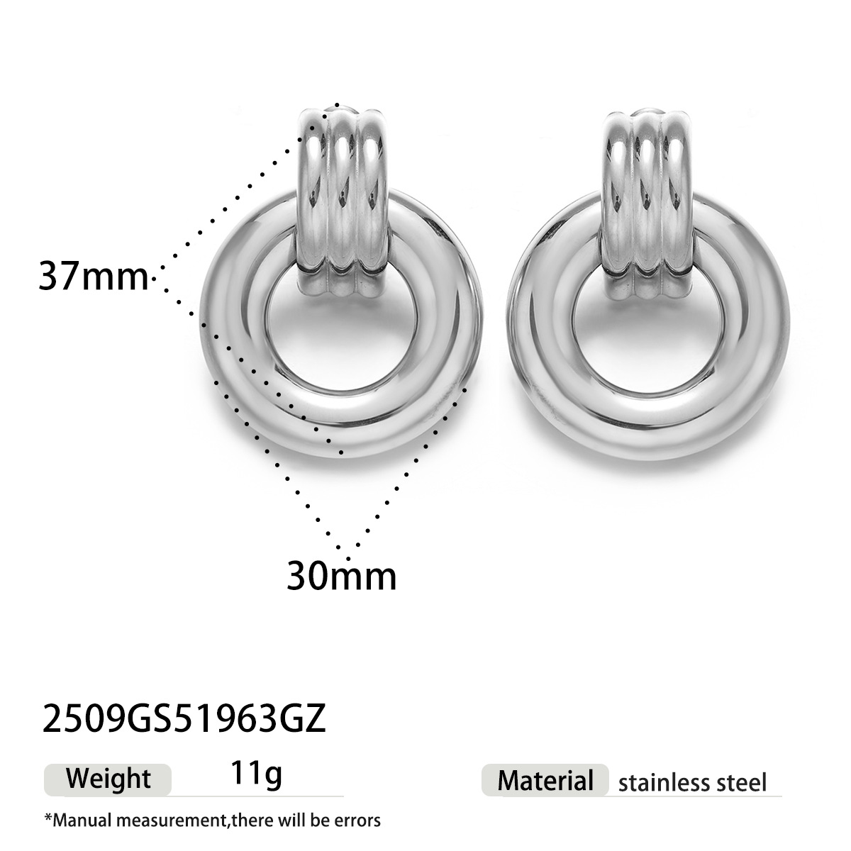 Taina Europa y los Estados Unidos fábrica transfronteriza venta directa de moda de acero inoxidable oro aretes geométricos no se desvanecen joyas de nicho al por mayor