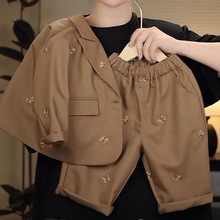 儿童春秋款休闲小西服男女童秋款节日外套夹克宝宝周岁生日服
