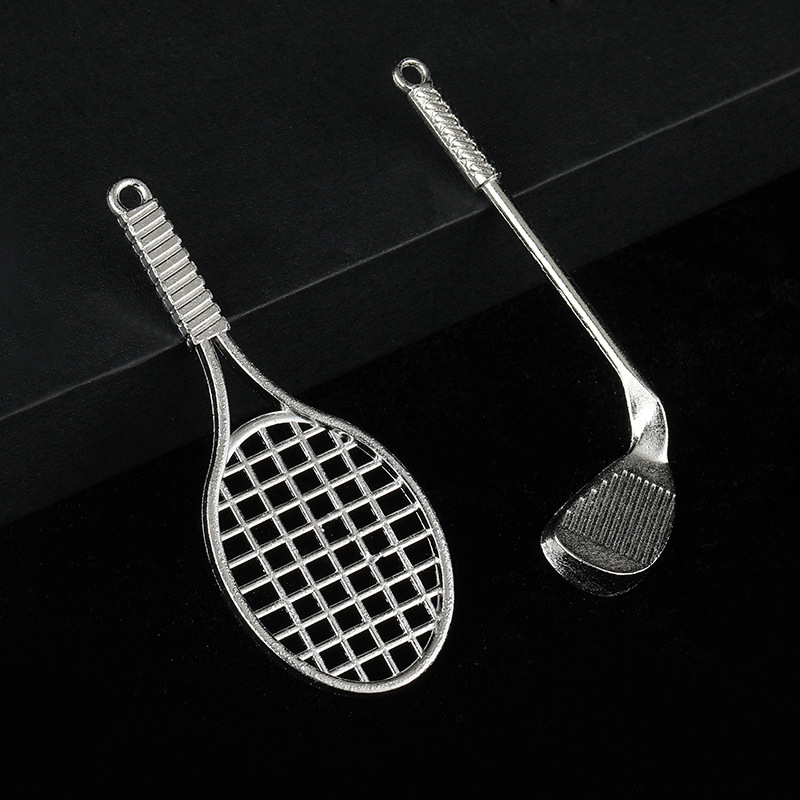 Creative Tennis Keychain Accessories Golf Club Pendant Sports Equipment Sports Souvenirs Prizes Small Gifts