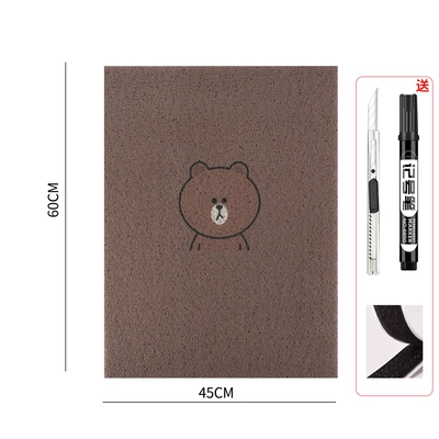 foot pad pedal universal waterproof, Electric vehicle foot mat - self-cut-4560-bear-bear-comes-with-knife-pen-and-velcro