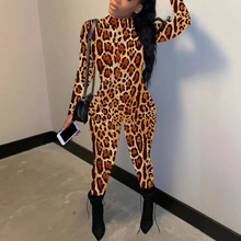 新款亚马逊夏季清凉款地图数码印花气质街头连体裤