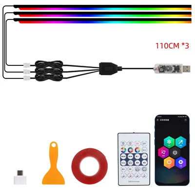 light modified led acrylic USB | Other lights - 3-control-app-remote-control-110cm3-drag-three