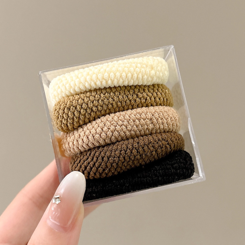 Ligas para el cabello de alta elasticidad de tela resistentes para mujer