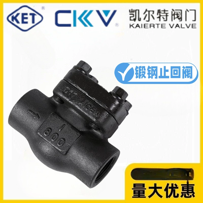 Клапан обратный KET Shanghai Celtic Valve из кованой стали A105N с резьбой H14H-10/16/25/40/64/100C