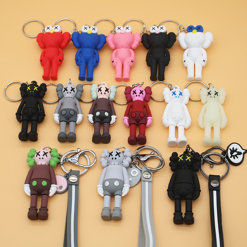 Personalized Trendy Couple Sesame Street Key Ring kaws Key Chain Simple Doll Pendant Bag Hanging Small Gift