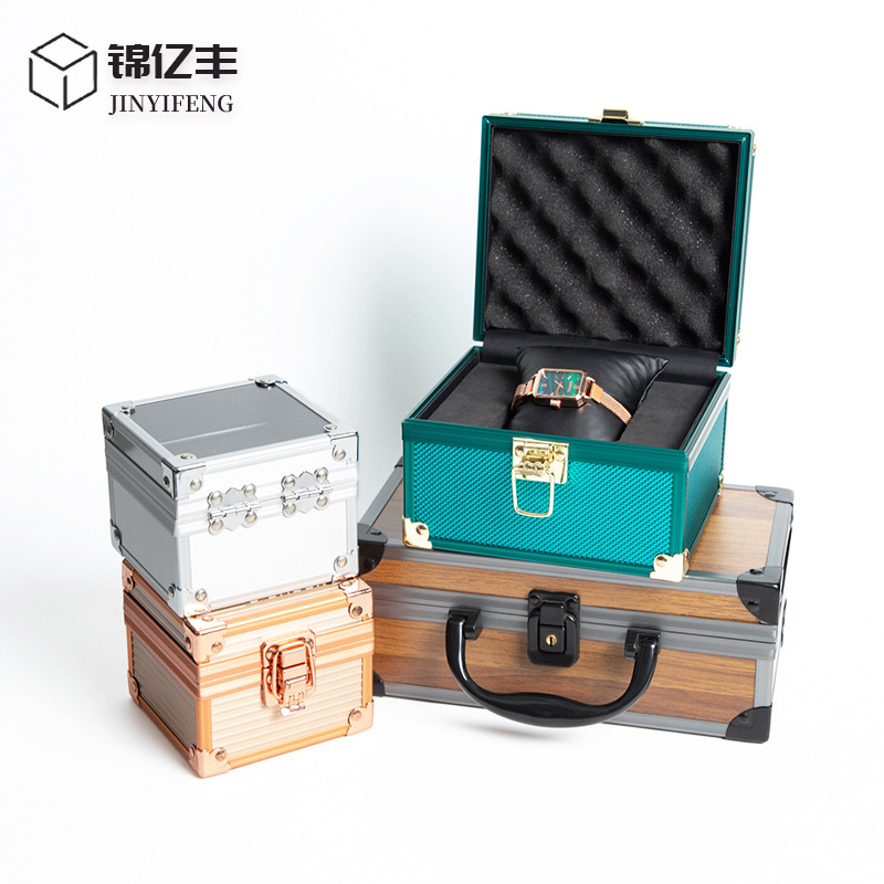 Manufacturer Customized Box Jewelry Box Transparent Display Box Portable Watch Box Aluminum Alloy Nail Polishing Head Storage Box