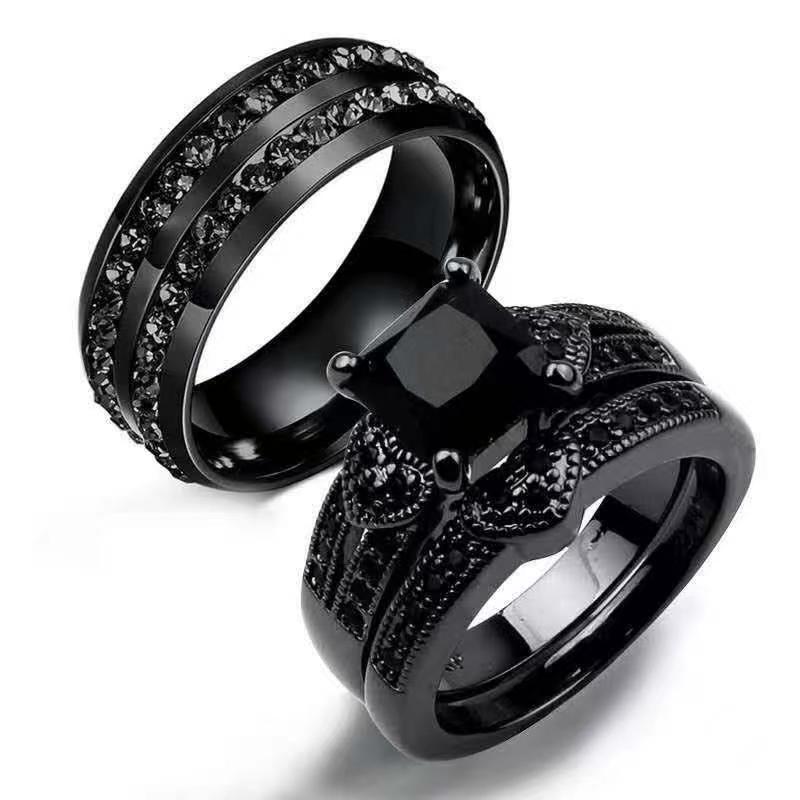 Via cross-border jewelry black inlaid bl...