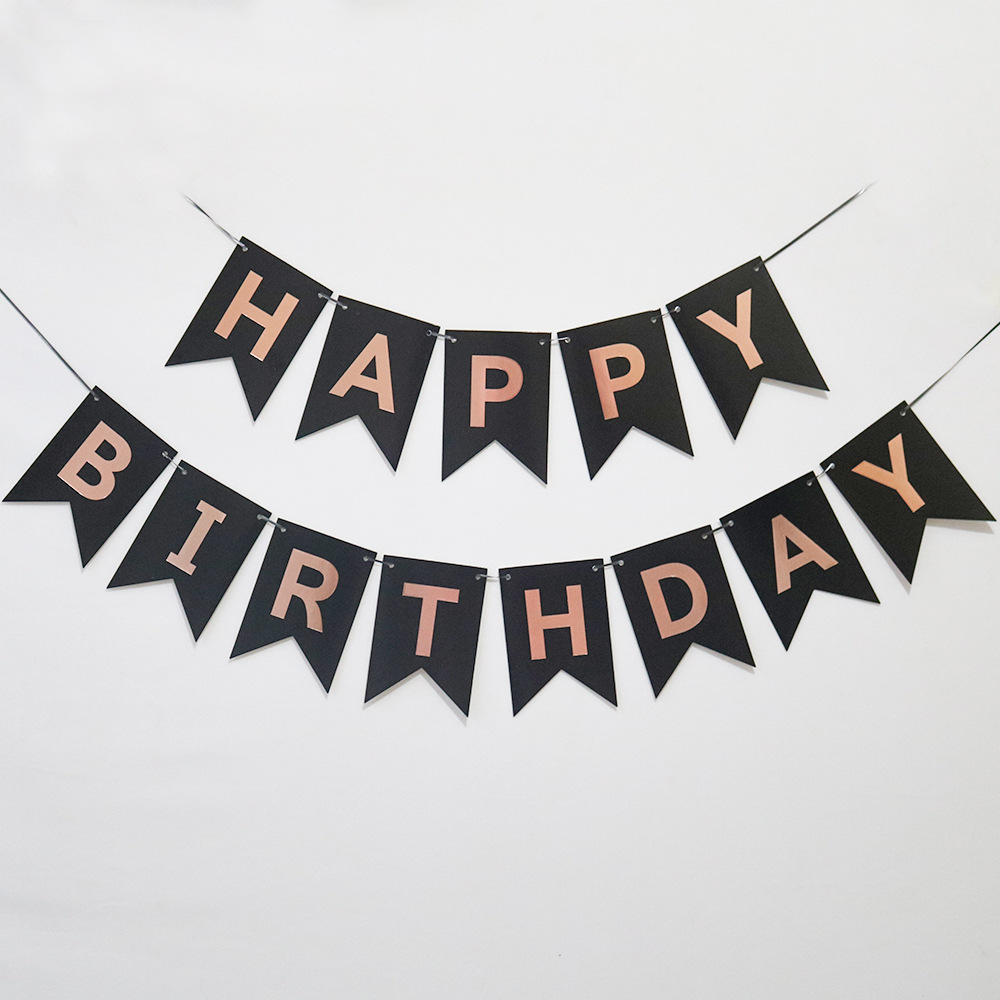 Guirnalda de Feliz Cumpleaños con Diseño de Cola de Pez en Dorado, Decoración para Fiesta de Cumpleaños