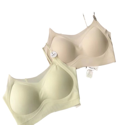 2930 fixed cloud-like cotton cup, seamless thin spaghetti straps, beautiful back-wrapped chest, U-back, no steel ring, naked women's underwear