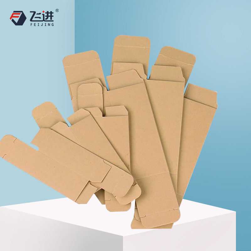Guangdong wholesale blank kraft paper boxes, square-shaped brown special blind boxes, colorful printed simple packaging