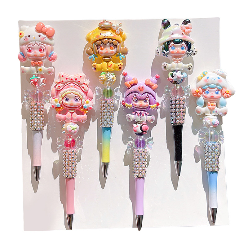 Lápiz de bola dibujos animados negros Sanrio creativo diamante princesa lápiz de color niña pequeña examen especial papelería infantil