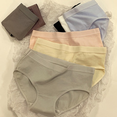 Women's Pure Cotton Summer Thin Soft Sexy New Girl Student Full Cotton Mid-rise Triangle Panties