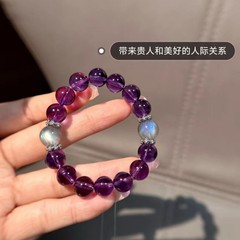 オリジナルシンプル天然ウラ紫水晶チェーン