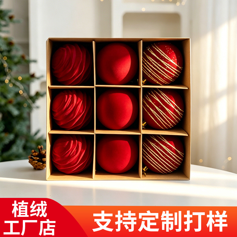 Navidad de terciopelo de terciopelo oscuro árbol de navidad colgante decoración de terciopelo de navidad personalizada