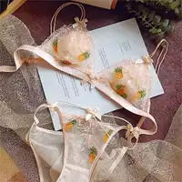 Женское нижнее белье с треугольными чашками во французском стиле, ультратонкий бюстгальтер с большим бюстом, сексуальный комплект бюстгальтера с красивой спинкой и кружевной бабочкой.