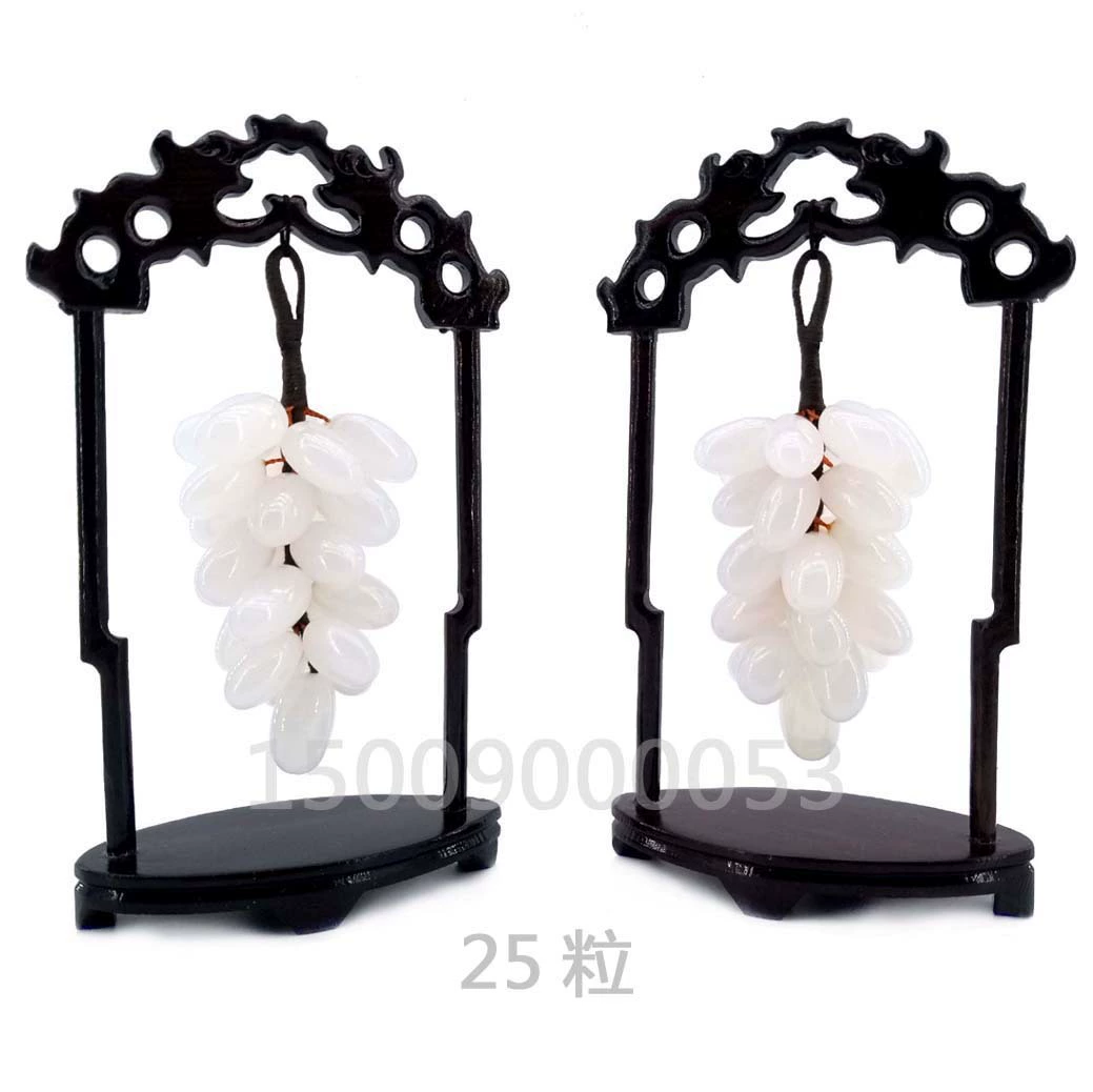 Jade Grape Plasma Soft Instyral Study Room Study Model Tea Ceremony Crafts Chinese Decoration Automobile Pendant