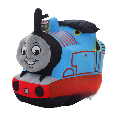Plush Toy Thomas the Train Music Version Train Head Pillow for Children's Intelligence Birthday Gift