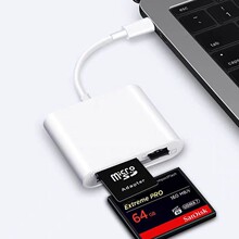 适用苹果手机读卡器多合一SD卡CF相机TF内存卡转换器多功能转接头