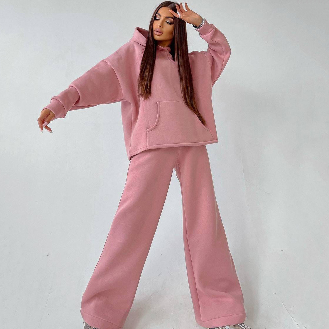 2024 Bestseller European And American Foreign Trade Women's Clothing Autumn/Winter New Hooded Pocket_ecoleips.com