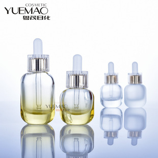 New Spot 30ml Oval Dropper Bottle 20ml Short Fat Essence Original Solution Repackaged Glass Bottle Cosmetic Bottle