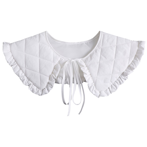 South Korea's Dongdaemun  spring new shawl with thickened cotton fake collar niche small shawl for cute women